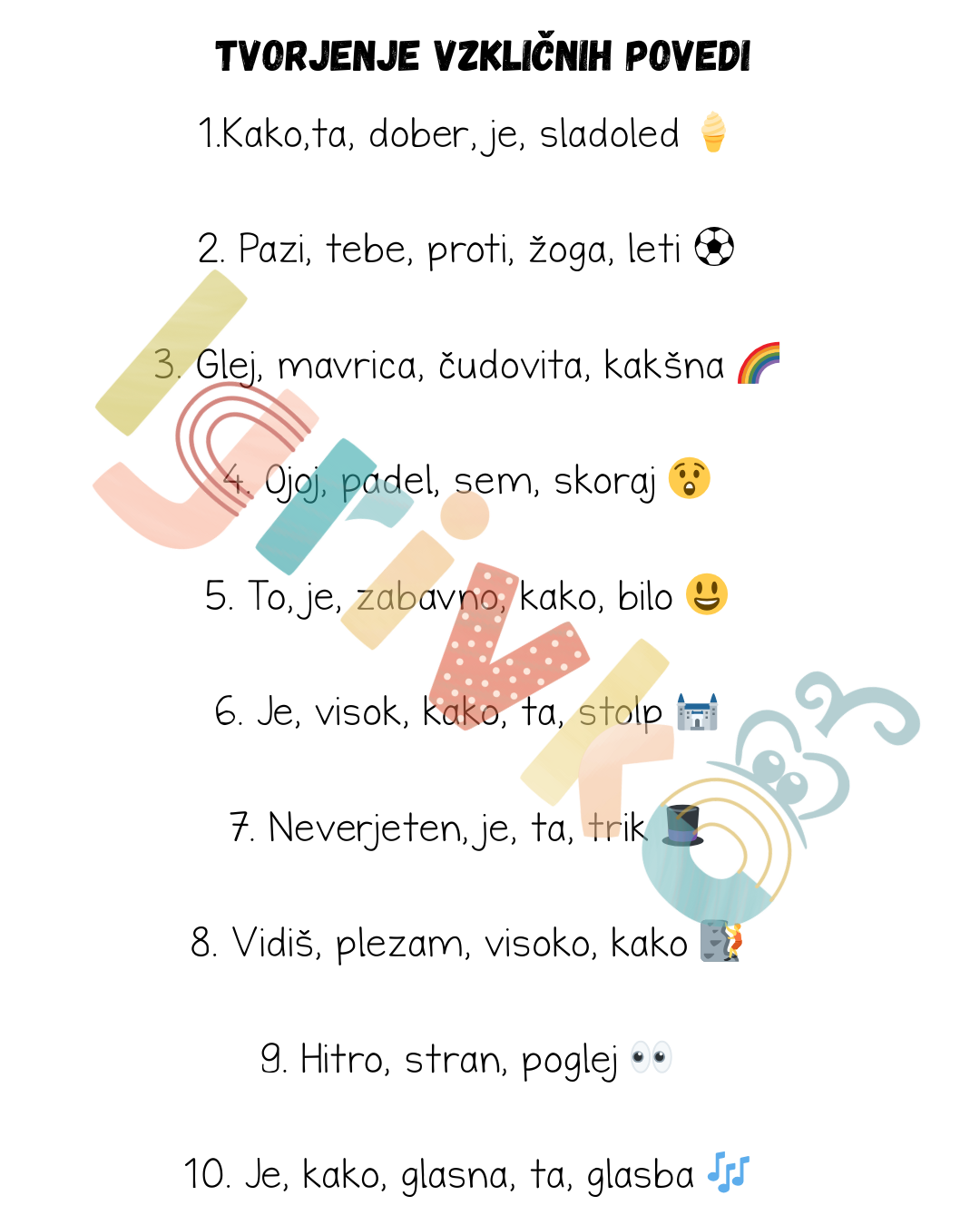 Komplet 5 iger za slovenščino