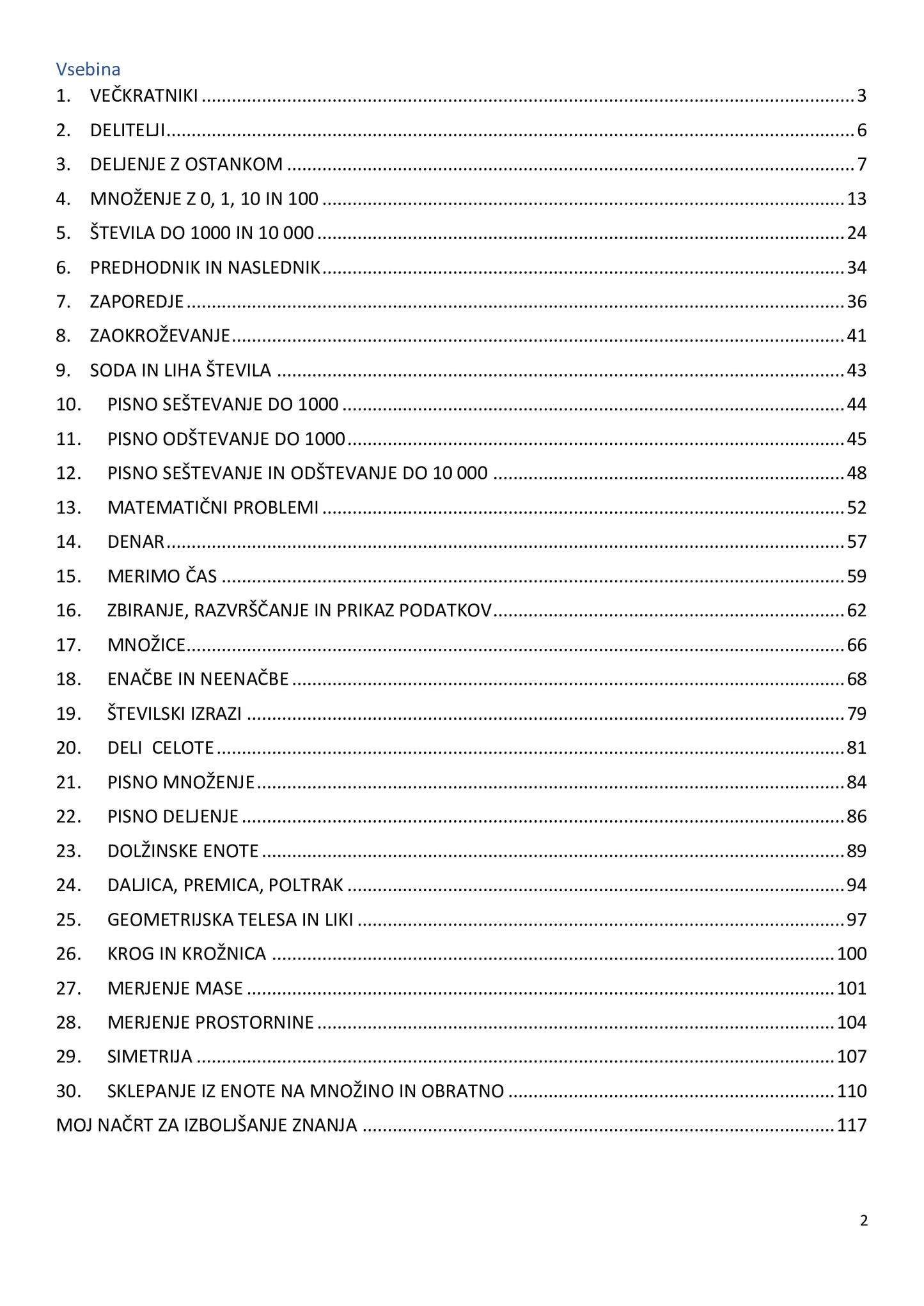 PRIROČNIK MATEMATIČNIH DIDAKTIČNIH IGER